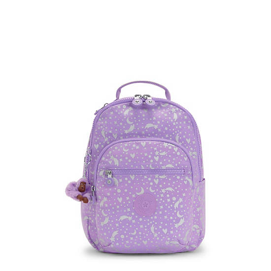 Kipling Seoul Small Printed Tablet Ryggsekk Lilla | NO 1602IL